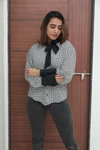 Beautiful Western Printed Collor Ladies Top Catalog